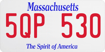 MA license plate 5QP530