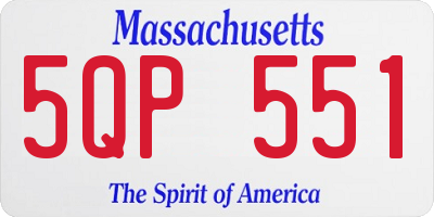 MA license plate 5QP551