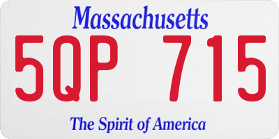 MA license plate 5QP715