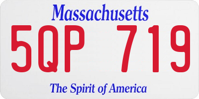 MA license plate 5QP719