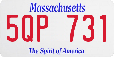MA license plate 5QP731
