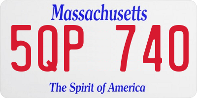 MA license plate 5QP740