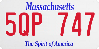 MA license plate 5QP747