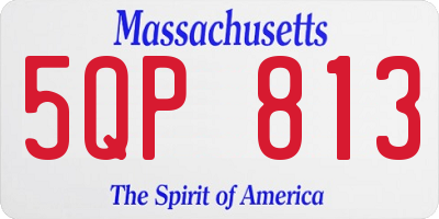 MA license plate 5QP813