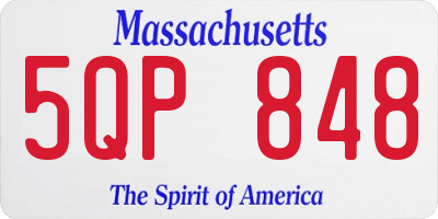 MA license plate 5QP848