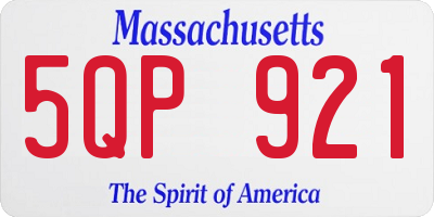 MA license plate 5QP921