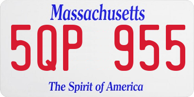 MA license plate 5QP955