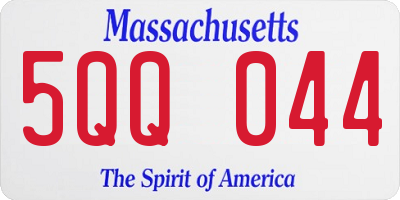 MA license plate 5QQ044