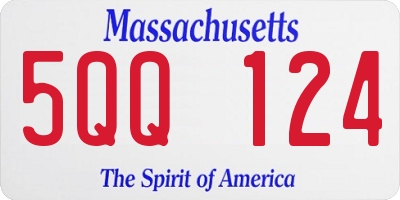 MA license plate 5QQ124
