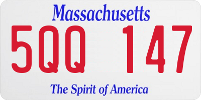 MA license plate 5QQ147