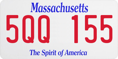 MA license plate 5QQ155