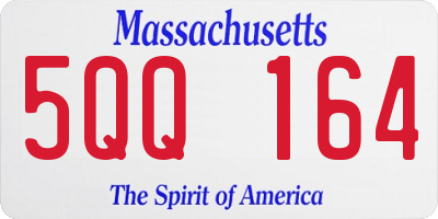 MA license plate 5QQ164