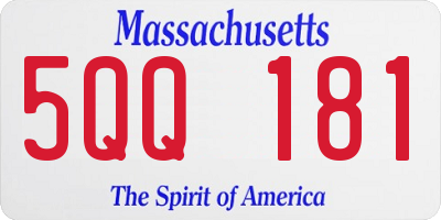 MA license plate 5QQ181