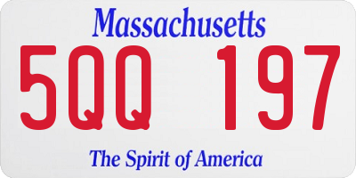 MA license plate 5QQ197