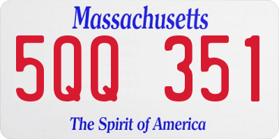 MA license plate 5QQ351