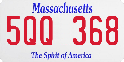 MA license plate 5QQ368