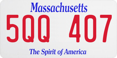 MA license plate 5QQ407