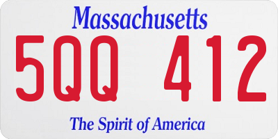 MA license plate 5QQ412