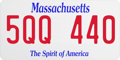 MA license plate 5QQ440