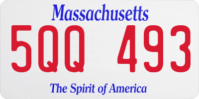 MA license plate 5QQ493