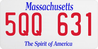 MA license plate 5QQ631