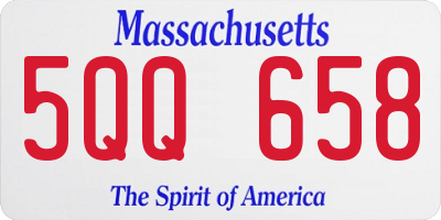MA license plate 5QQ658