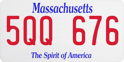 MA license plate 5QQ676