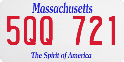 MA license plate 5QQ721