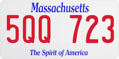 MA license plate 5QQ723