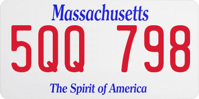 MA license plate 5QQ798