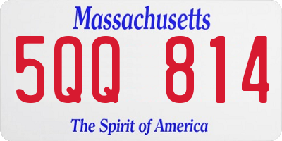 MA license plate 5QQ814