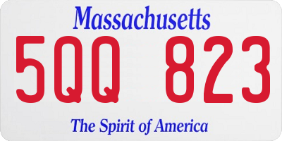 MA license plate 5QQ823