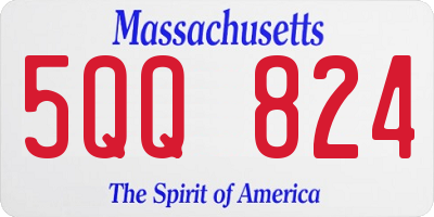 MA license plate 5QQ824