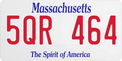 MA license plate 5QR464