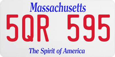 MA license plate 5QR595