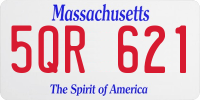 MA license plate 5QR621