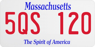 MA license plate 5QS120