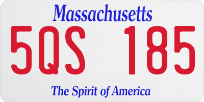 MA license plate 5QS185