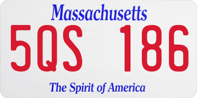 MA license plate 5QS186