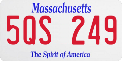 MA license plate 5QS249