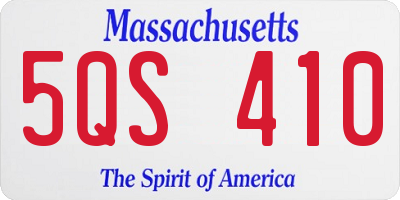 MA license plate 5QS410