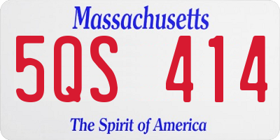 MA license plate 5QS414