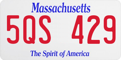 MA license plate 5QS429