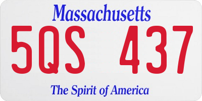 MA license plate 5QS437
