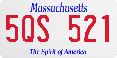 MA license plate 5QS521
