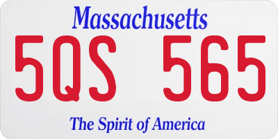 MA license plate 5QS565