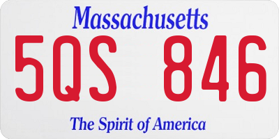 MA license plate 5QS846