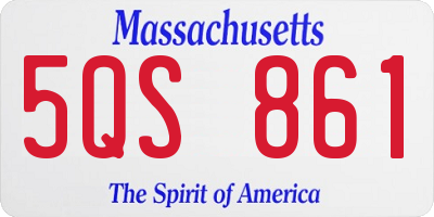 MA license plate 5QS861