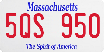 MA license plate 5QS950
