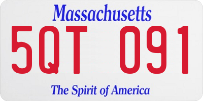 MA license plate 5QT091